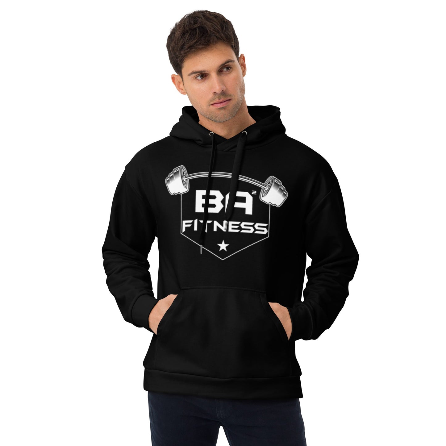 recycled unisex hoodie black - basquaredfitness
