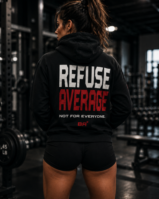 BA² Refuse Average Hoodie Black Back