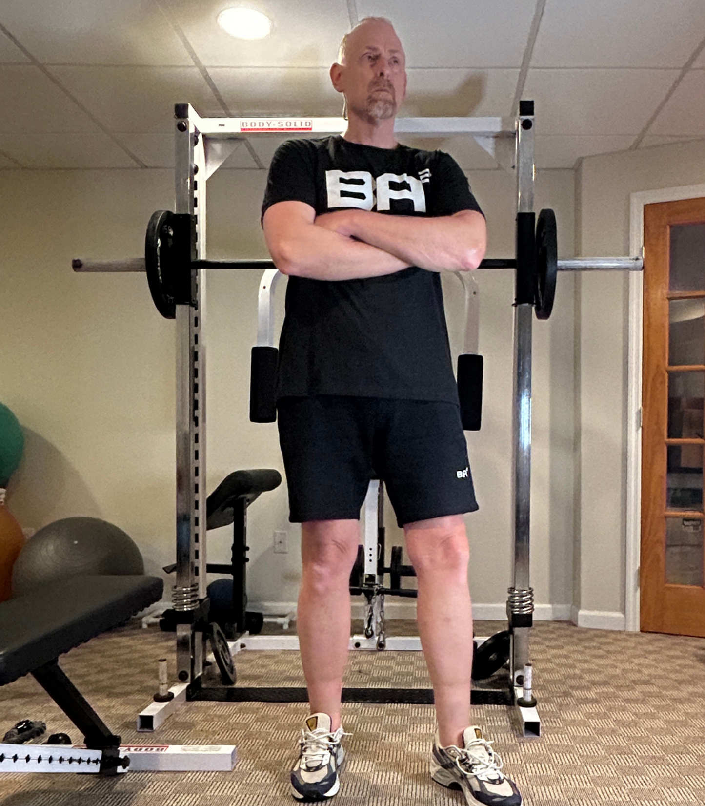 BA² Foundation Tee Charcoal Black Front Right
