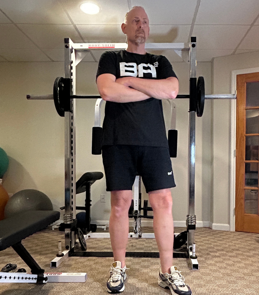BA² Foundation Tee Charcoal Black Front Right