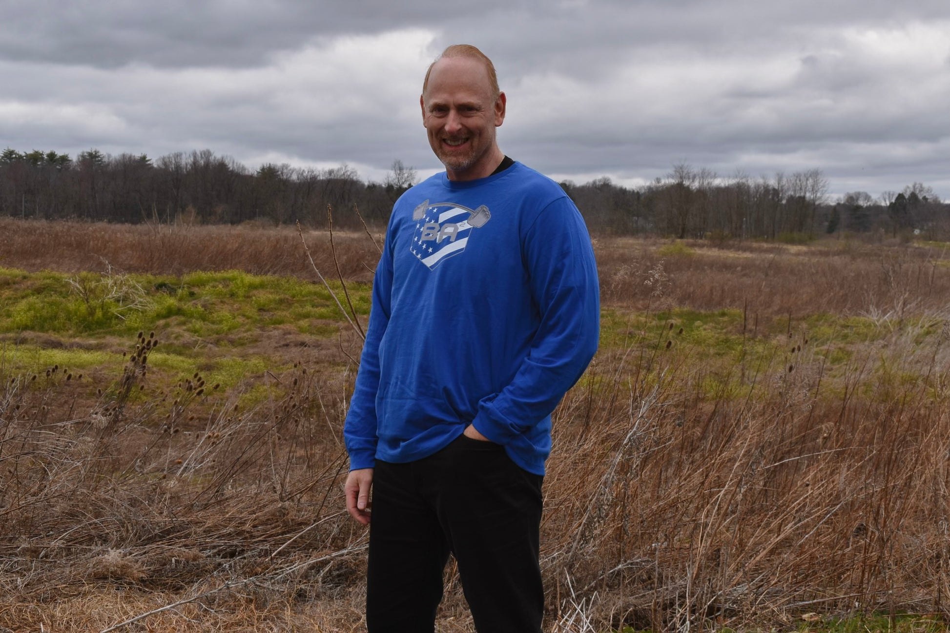 Freedom Collection Long Sleeve Tee - Military Air Forec Dark Cerulean Front