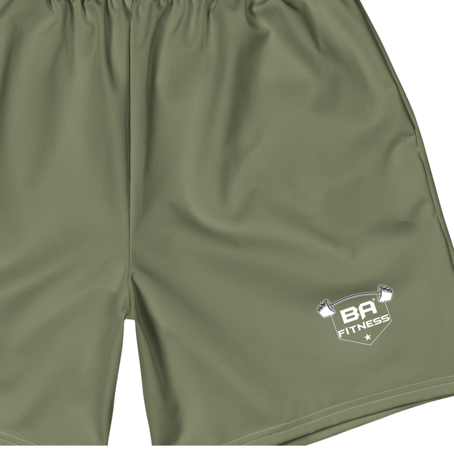 men's recycled athletic shorts green front