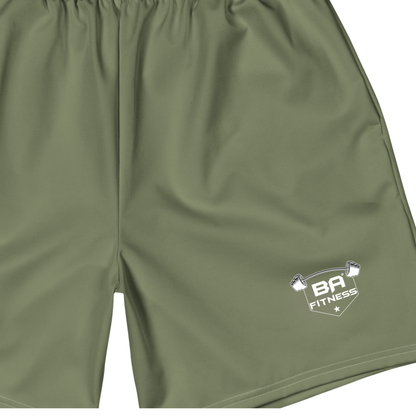 men's recycled athletic shorts green front