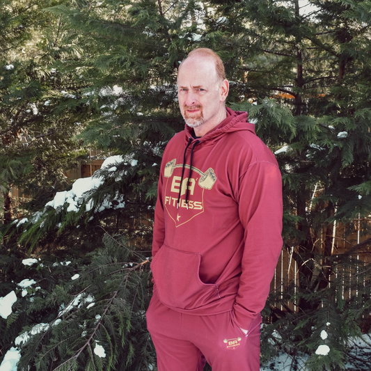 Power Squared Performance Hoodie Maroon Front