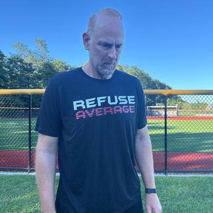 Refuse Average Signature Tee Black Front
