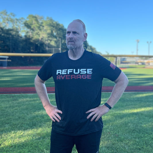 Refuse Average Signature Tee Black Front