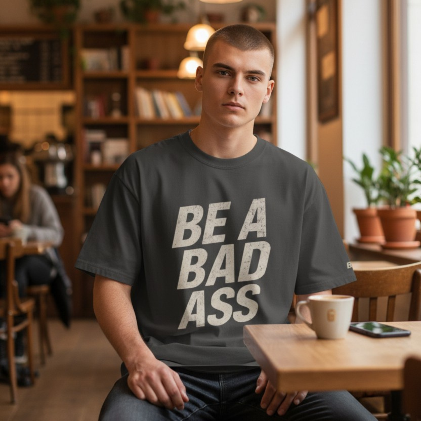 Oversized faded t-shirt - BA² Streetwear Tee Front