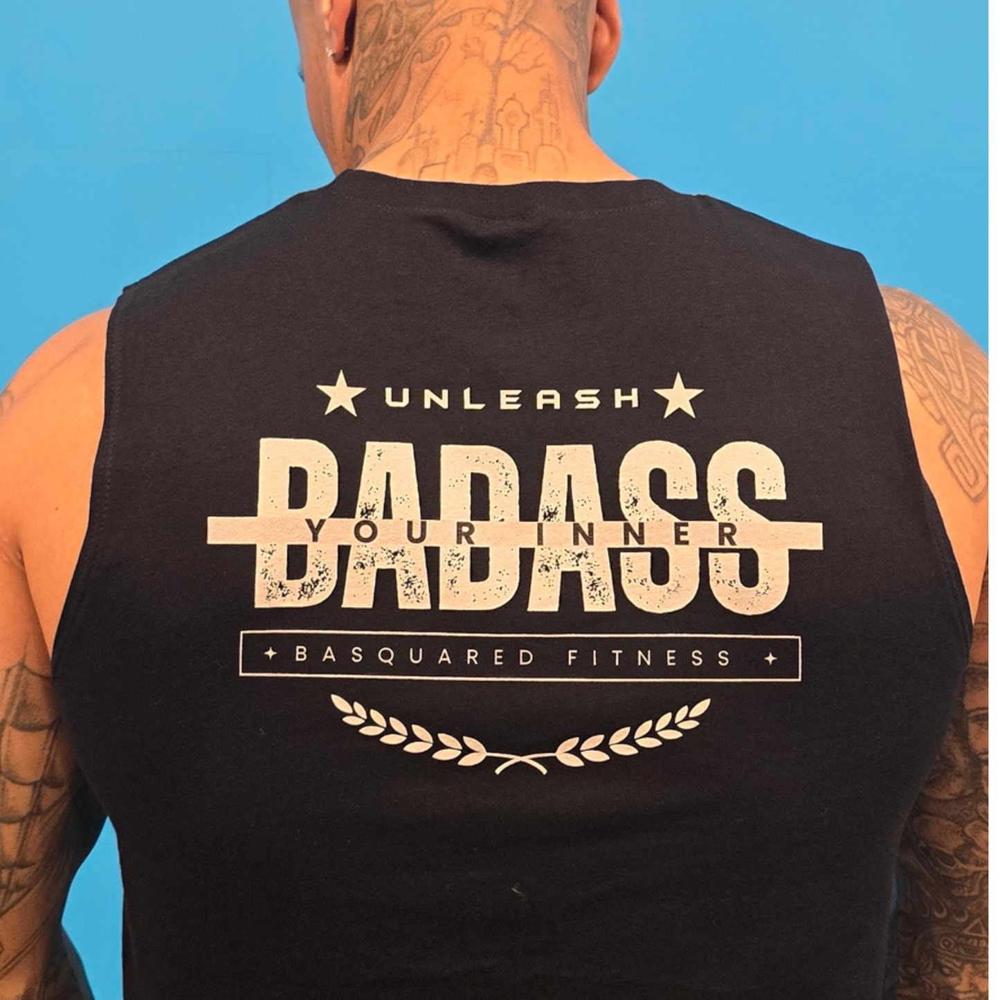 BA² Unleash Muscle Tank – Premium Athletic Workout Tank Black Back