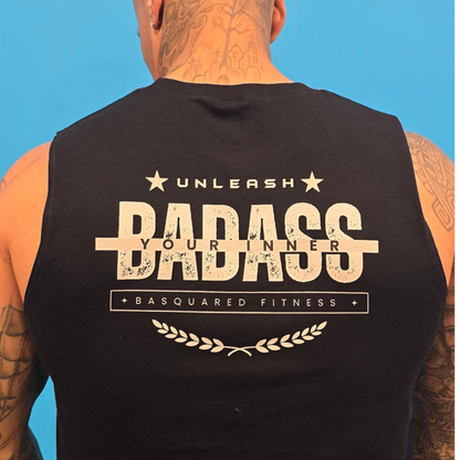 BA² Unleash Muscle Tank – Premium Athletic Workout Tank Black Back