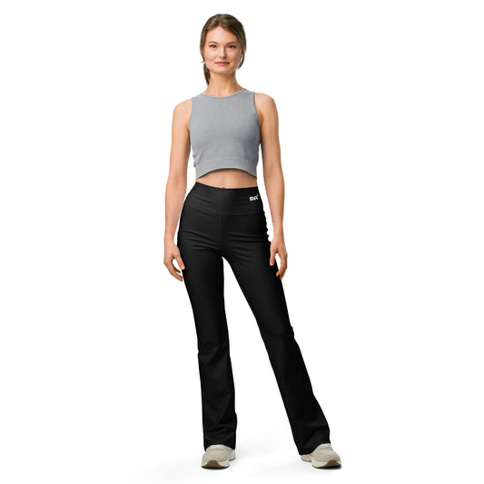 flare leggings black front - basquaredfitness