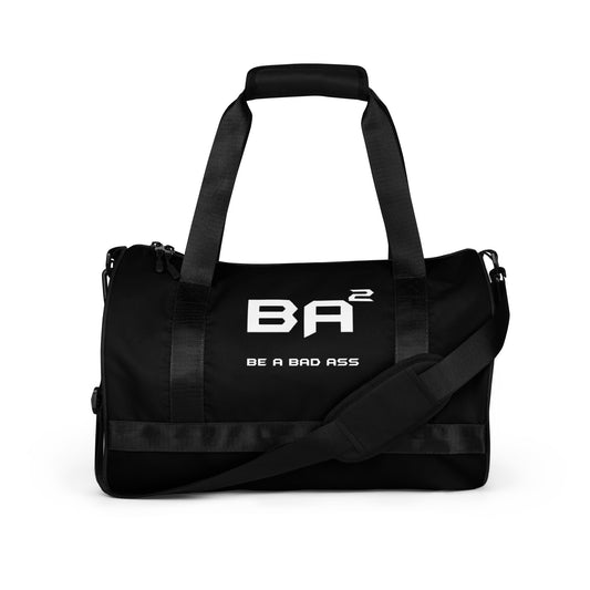 gym bag black front - basquaredfitness