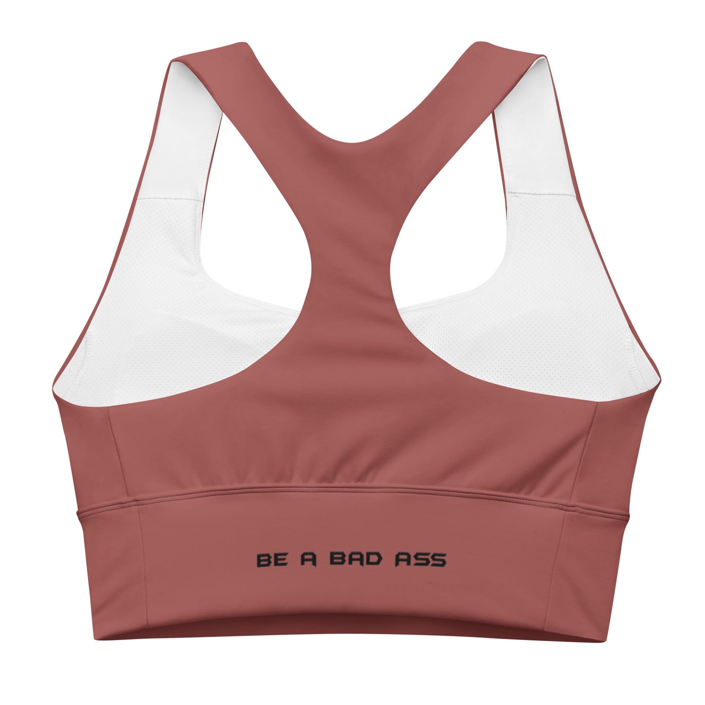 Longline Sports bra roof terracotta back - basquaredfitness