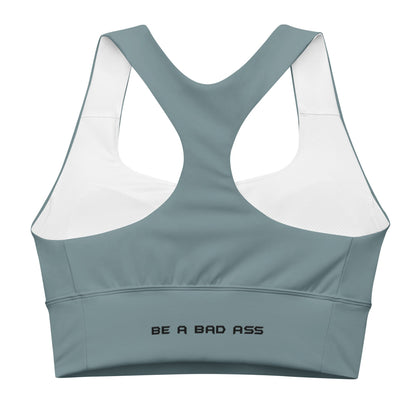recycled longline sports bra gothic back - basquaredfitness