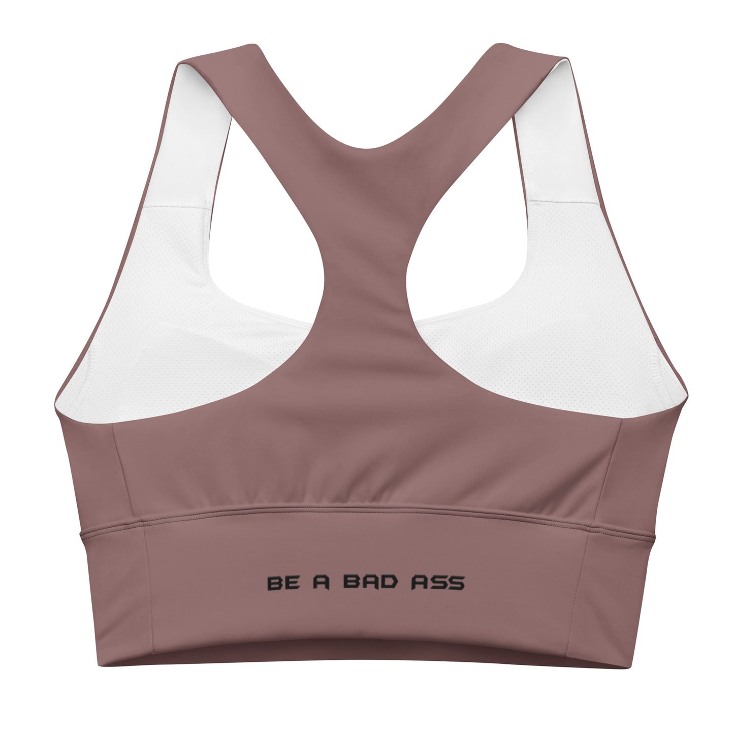 recycled longline sports bra light wood back - basquaredfitness