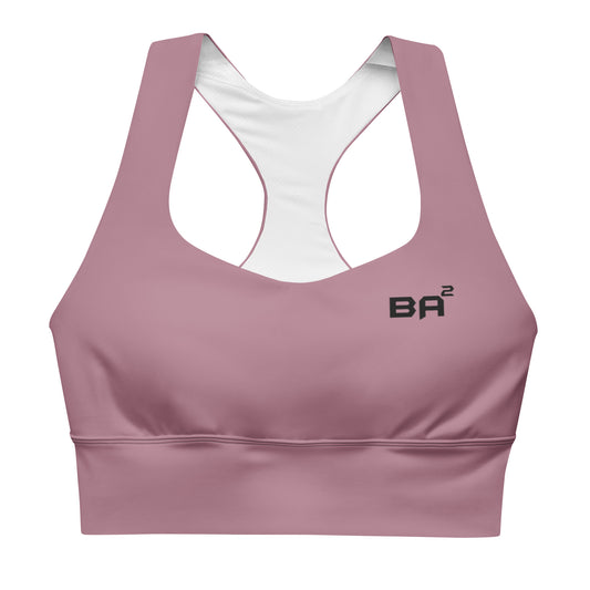 Longline Sports bra tapestry front - basquaredfitness