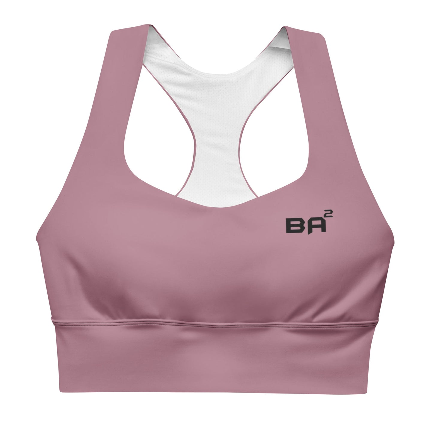 recycled longline sports bra tapestry front - basquaredfitness