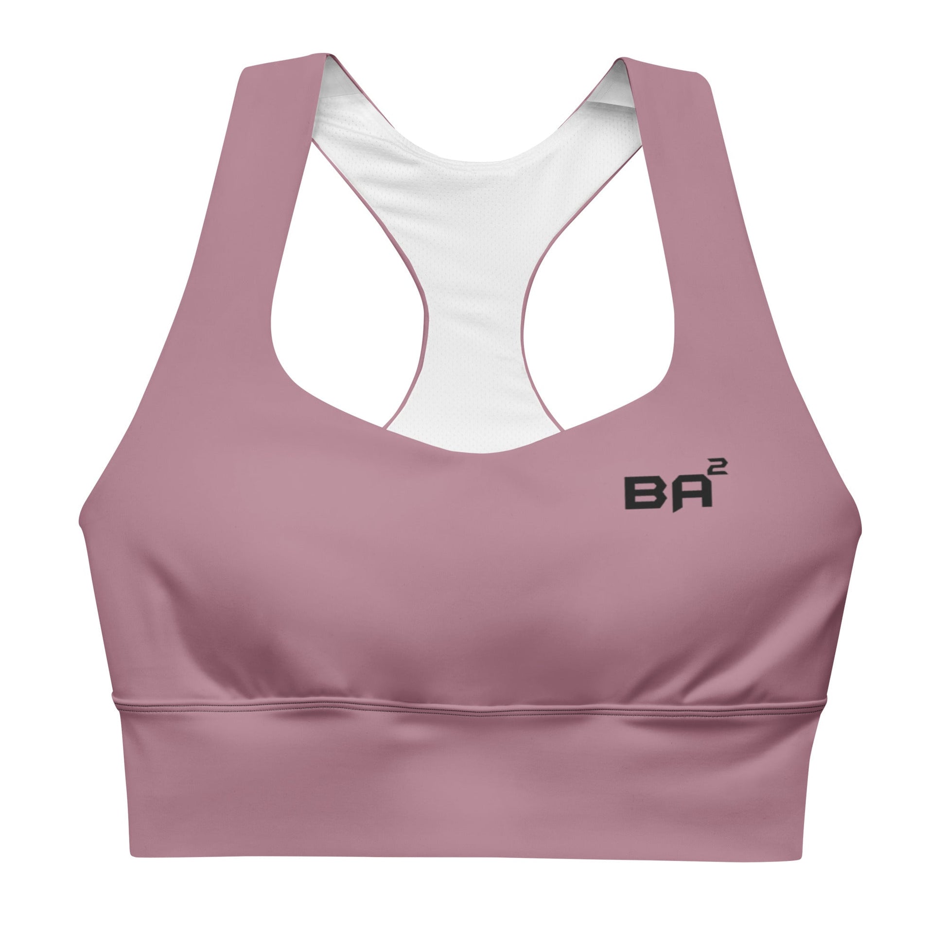 recycled longline sports bra tapestry front - basquaredfitness