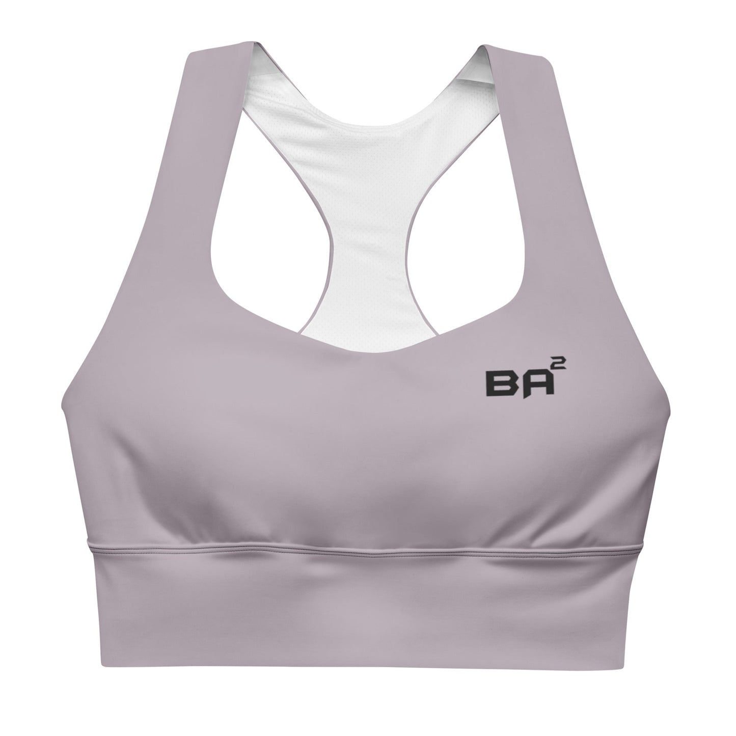 recycled longline sports bra lily front - basquaredfitness