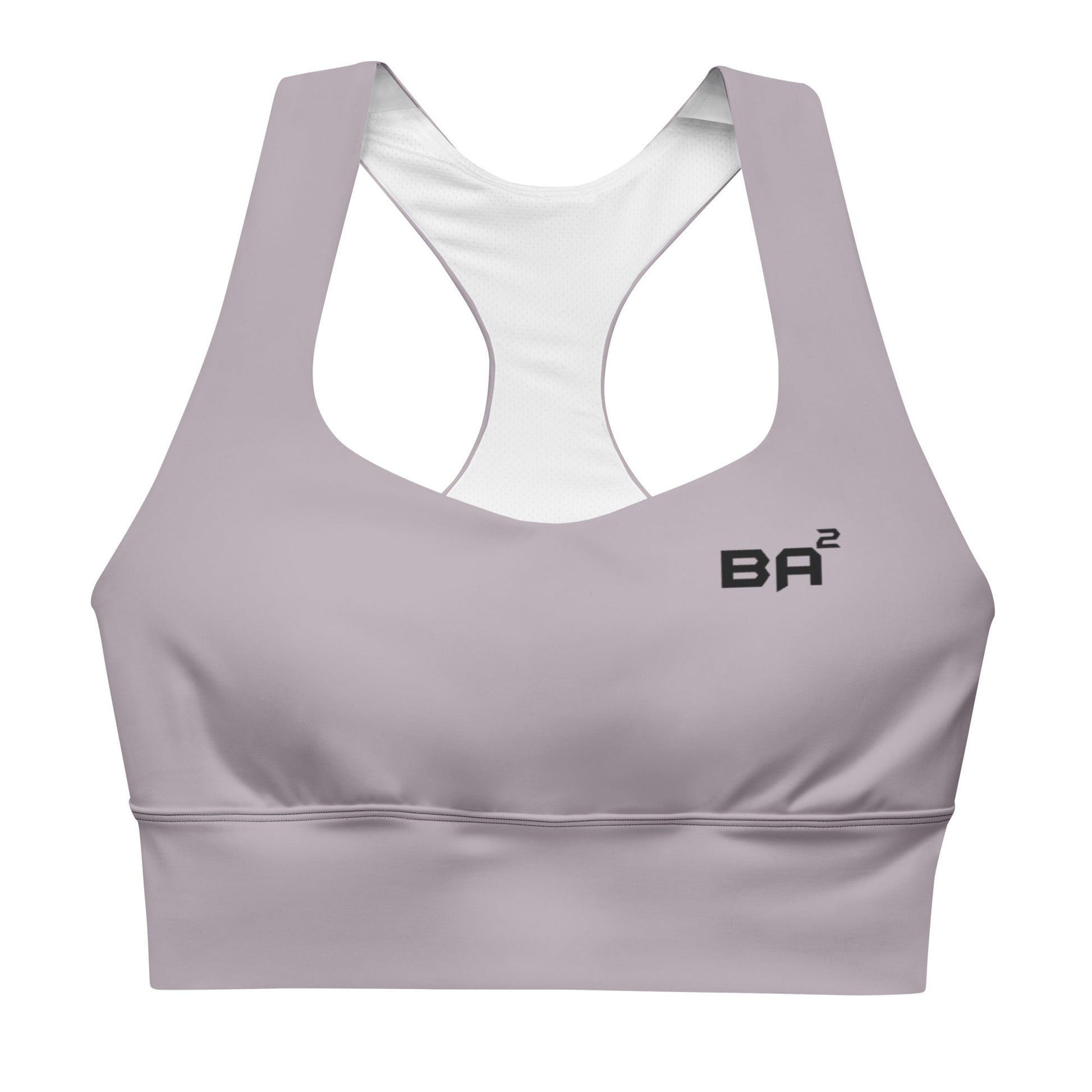 recycled longline sports bra lily front - basquaredfitness