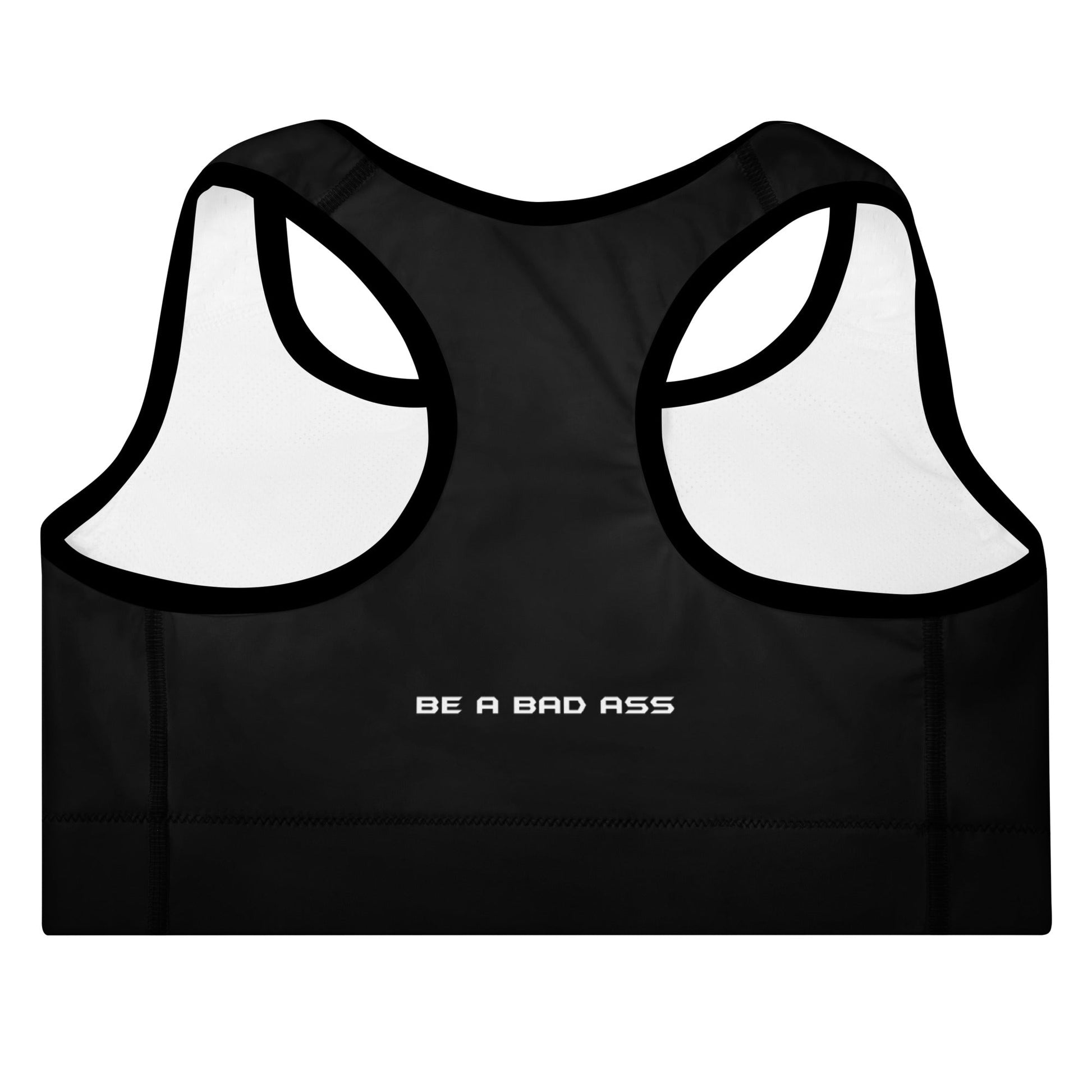 padded sports bra black back - basquaredfitness
