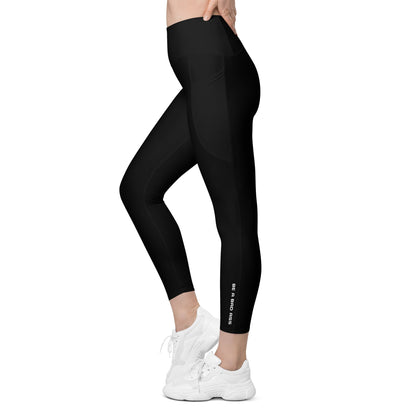 recycled leggings with pockets black left - basquaredfitness