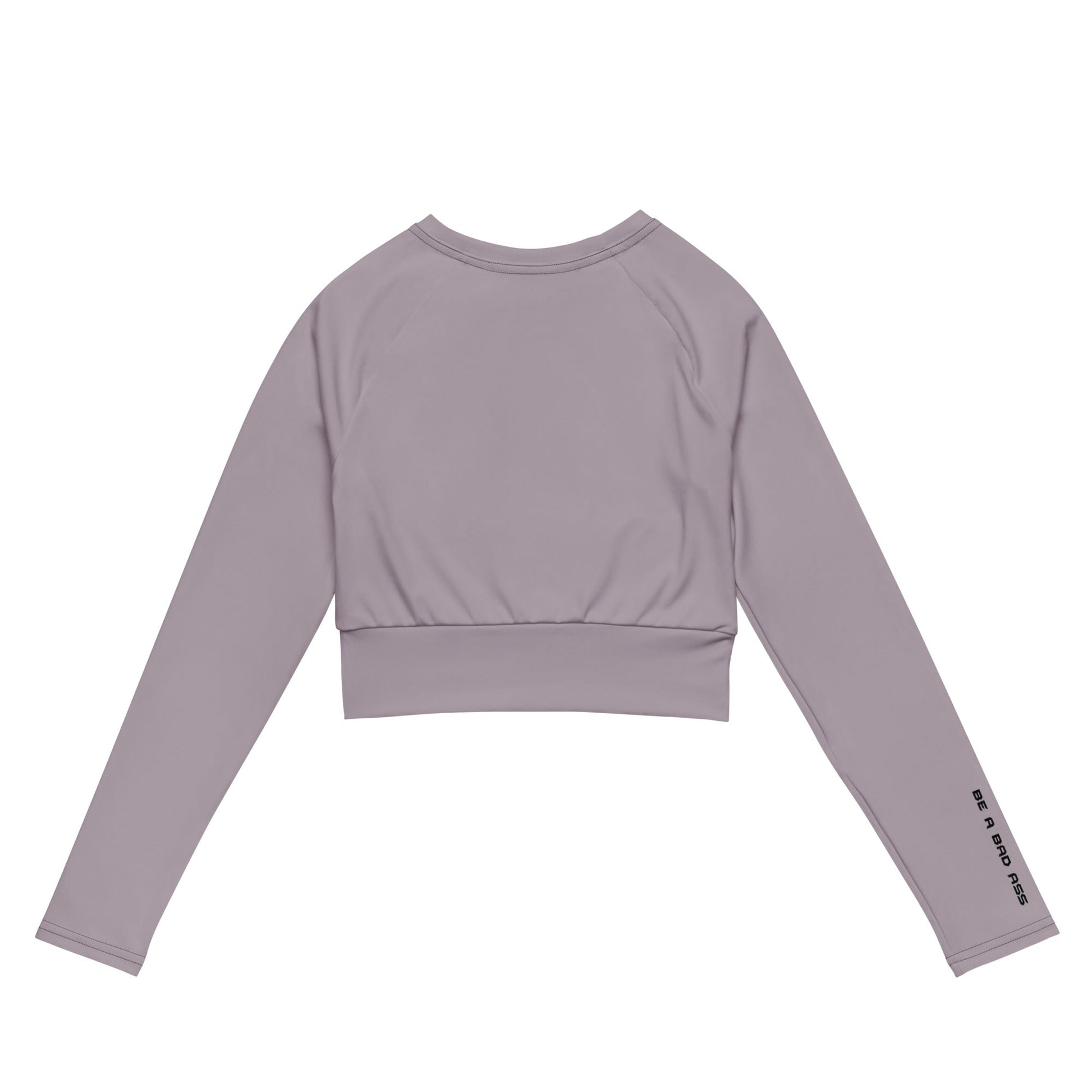 recycled long sleeve crop top lily back - basquaredfitness