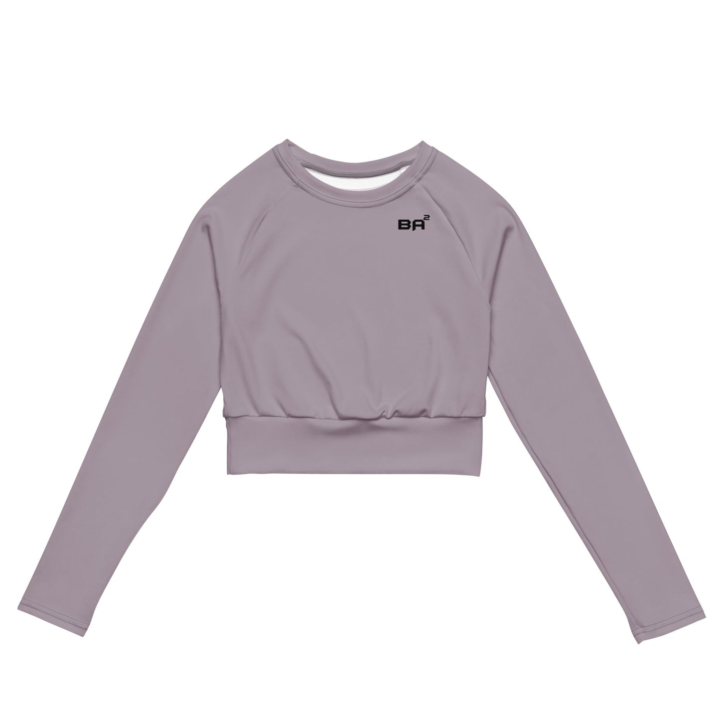 recycled long sleeve crop top lily front - basquaredfitness