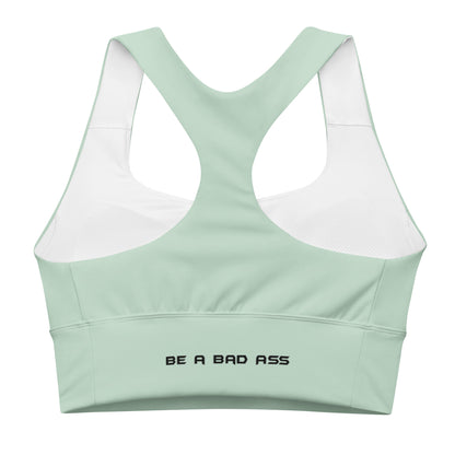recycled longline sports bra edgewater back - basquaredfitness