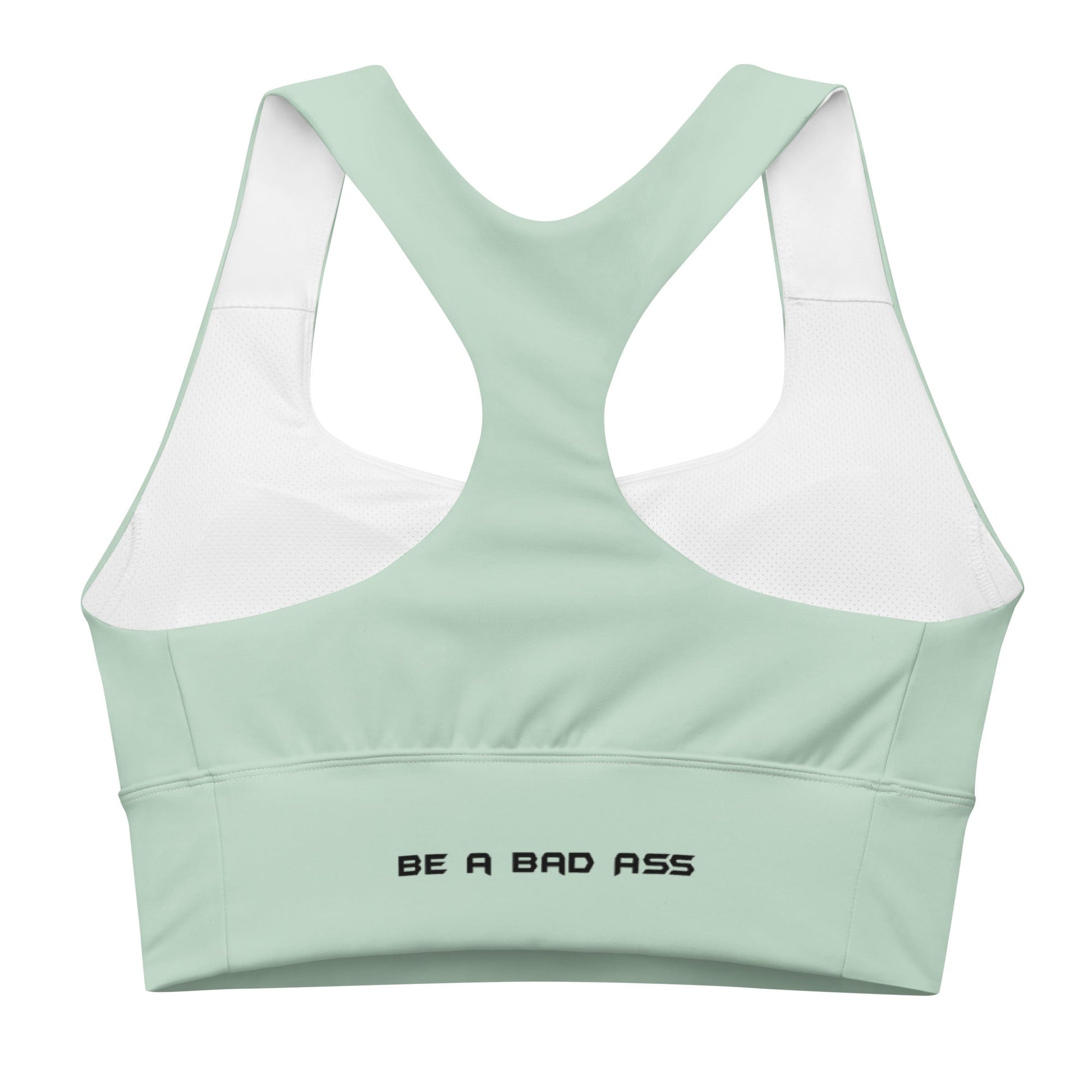recycled longline sports bra edgewater back - basquaredfitness