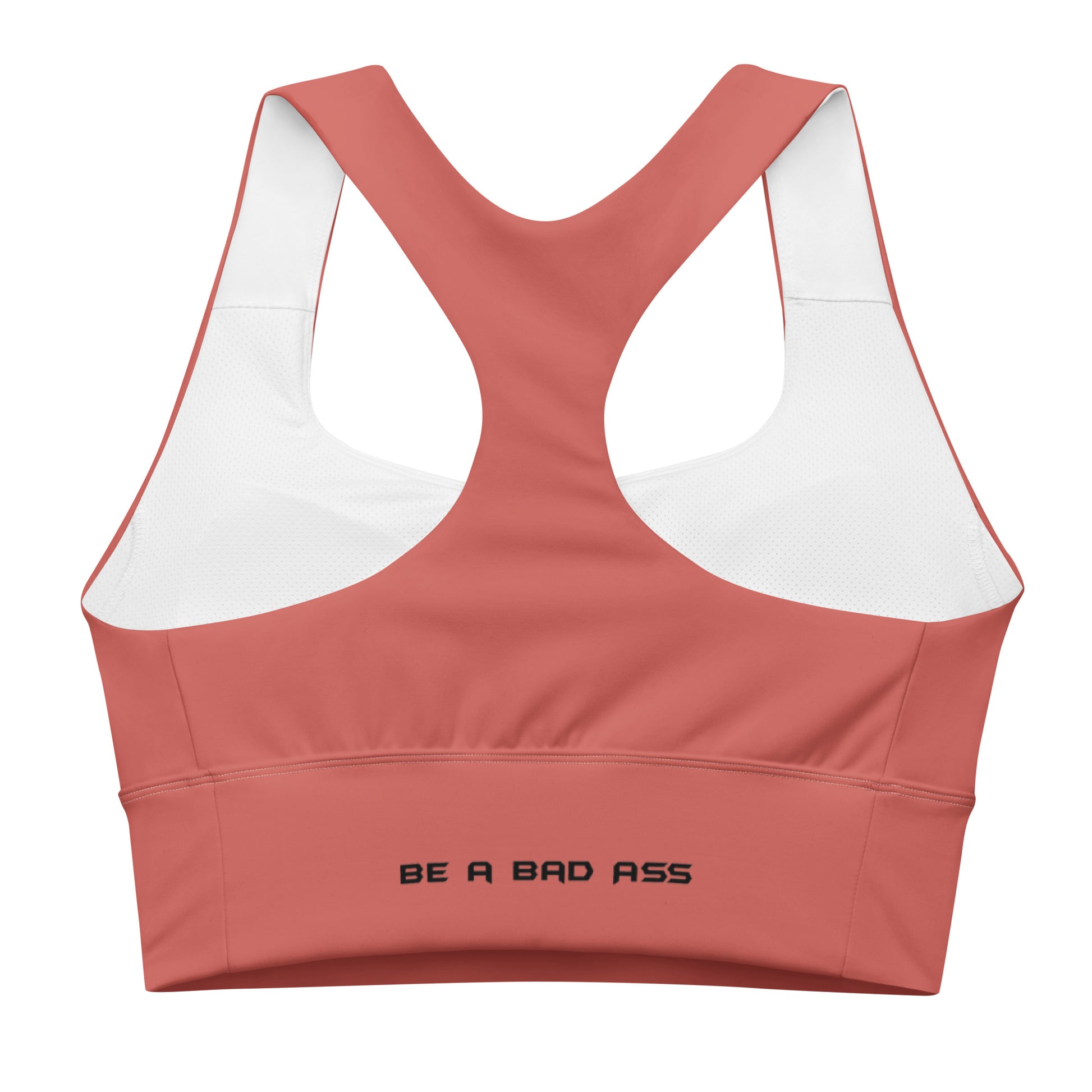 recycled longline sports bra sunglo back - basquaredfitness