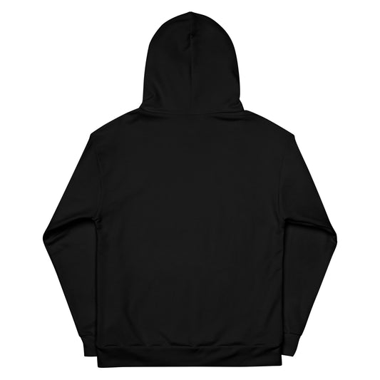 recycled unisex hoodie black army back - basquaredfitness
