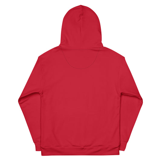 recycled unisex hoodie red marines back - basquaredfitness