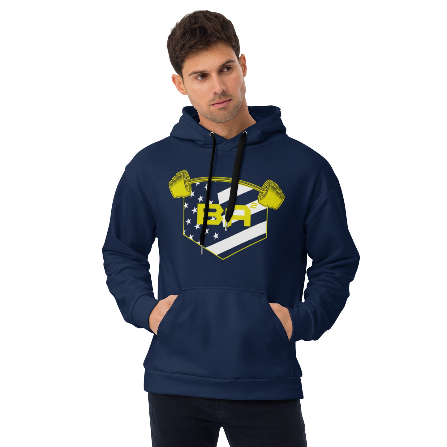 unisex hoodie navy navy - basquaredfitness