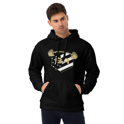 recycled unisex hoodie black front - basquaredfitness
