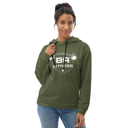 recycled unisex hoodie saratoga front - basquaredfitness