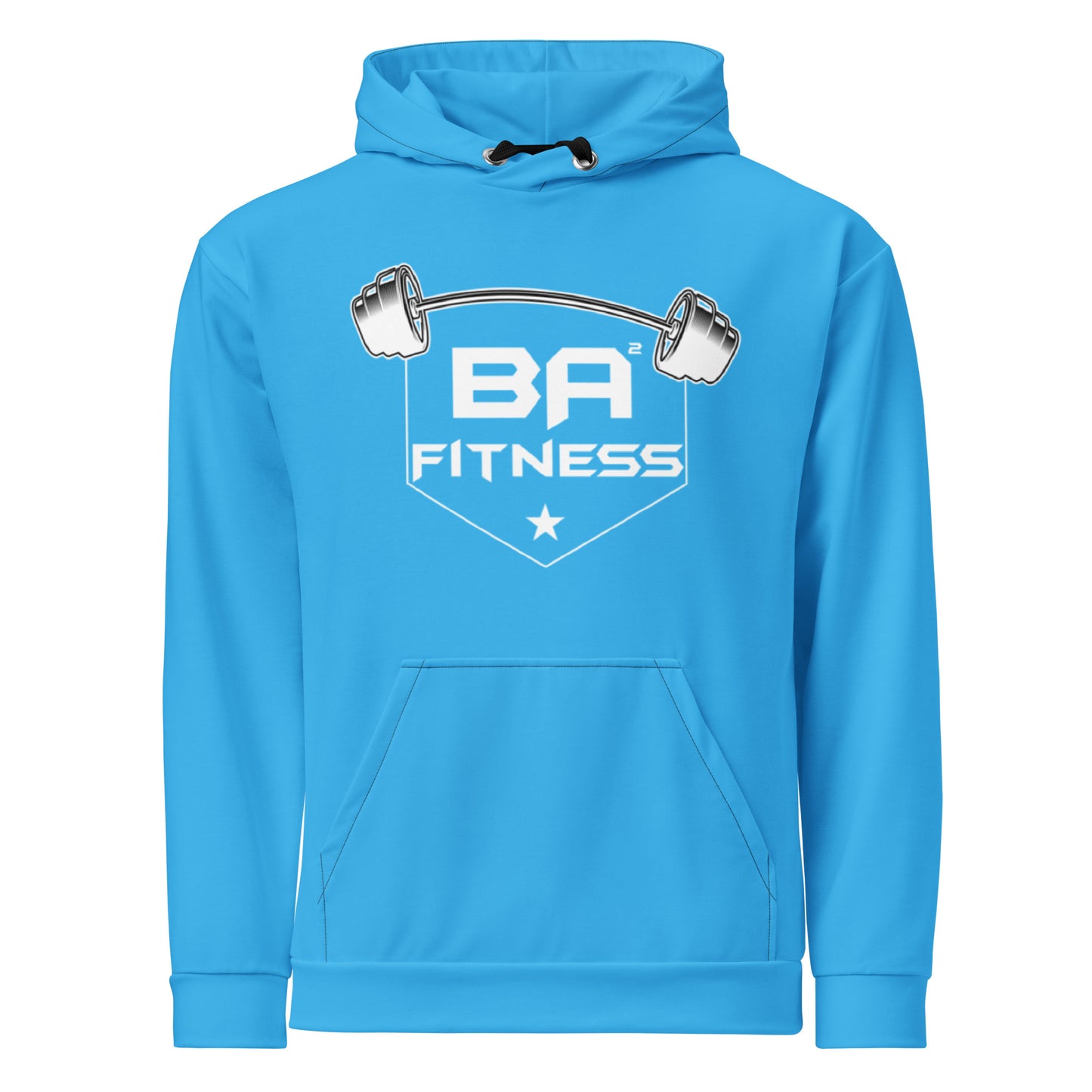 Power Squared Performance Hoodie Deep Sky Blue Front