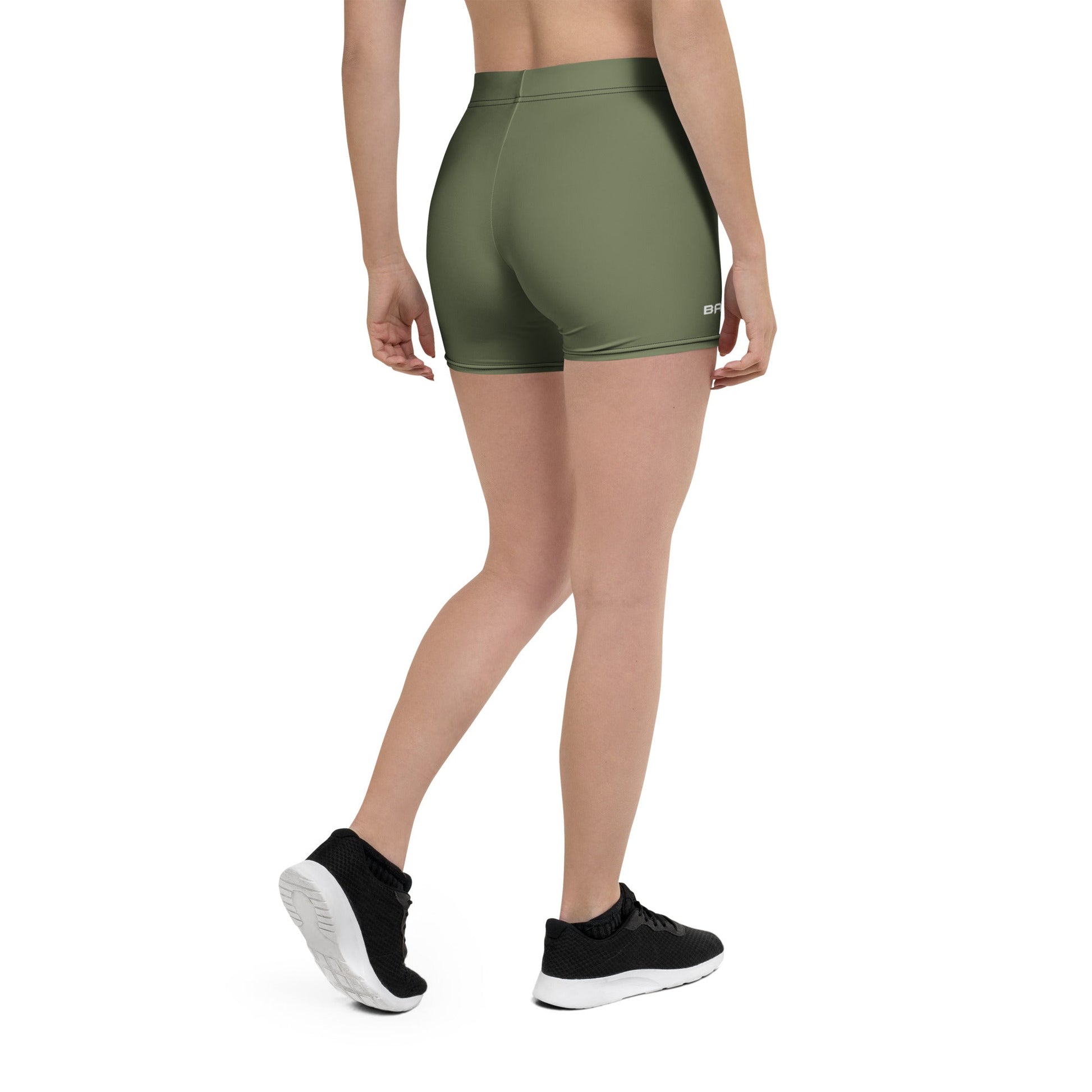 Premium Spandex Shorts Green Back