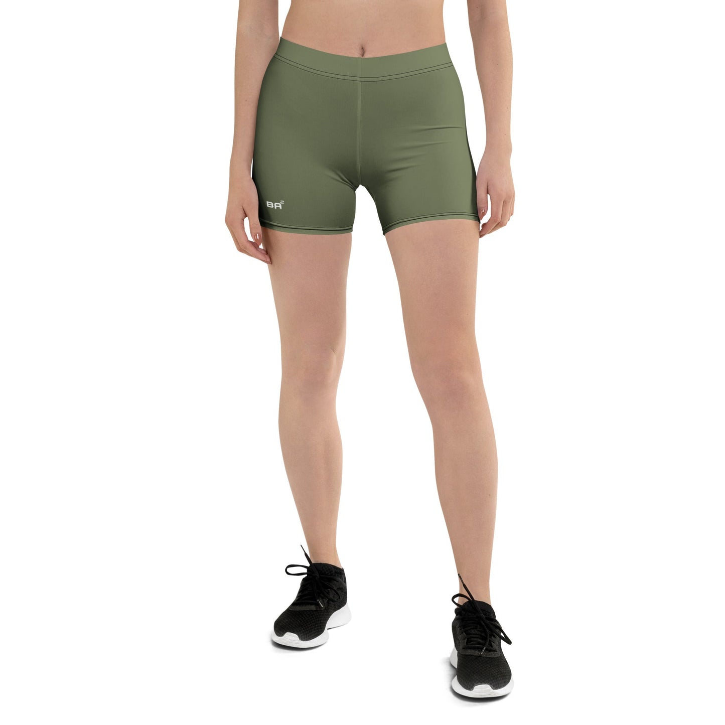 Premium Spandex Shorts Green Front