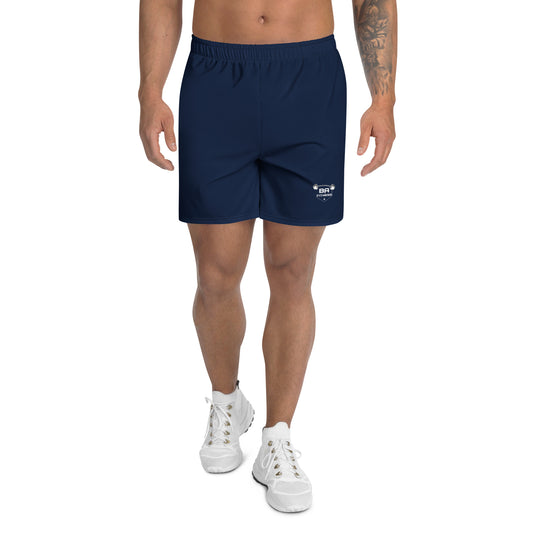 men's recycled athletic shorts navy front - basquaredfitness