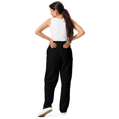 Unisex Recycled Wide-Leg Joggers Black Back