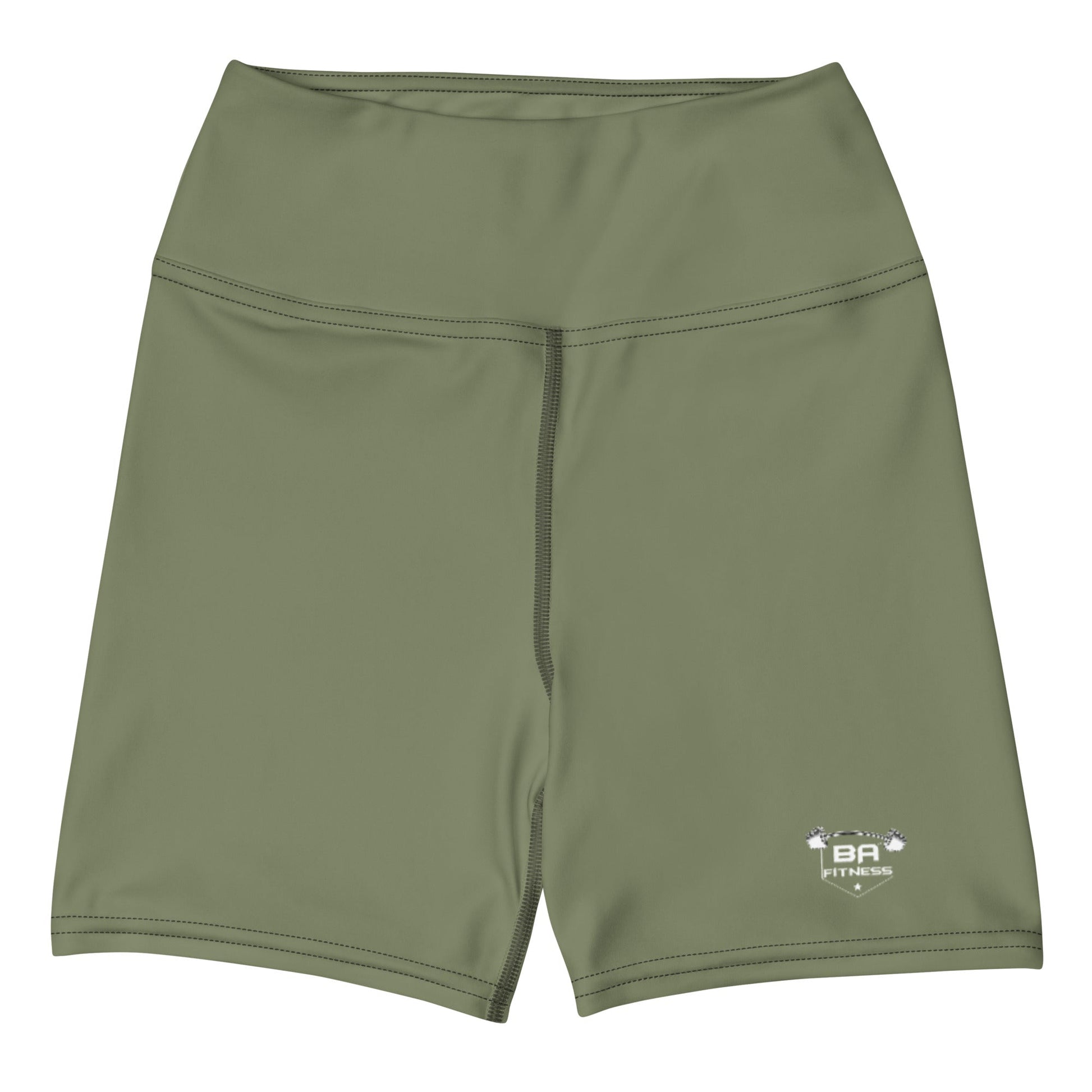 yoga shorts green front - basquaredfitness