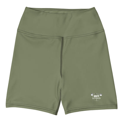 yoga shorts green front - basquaredfitness
