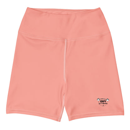 yoga shorts rose bud front - basquaredfitness
