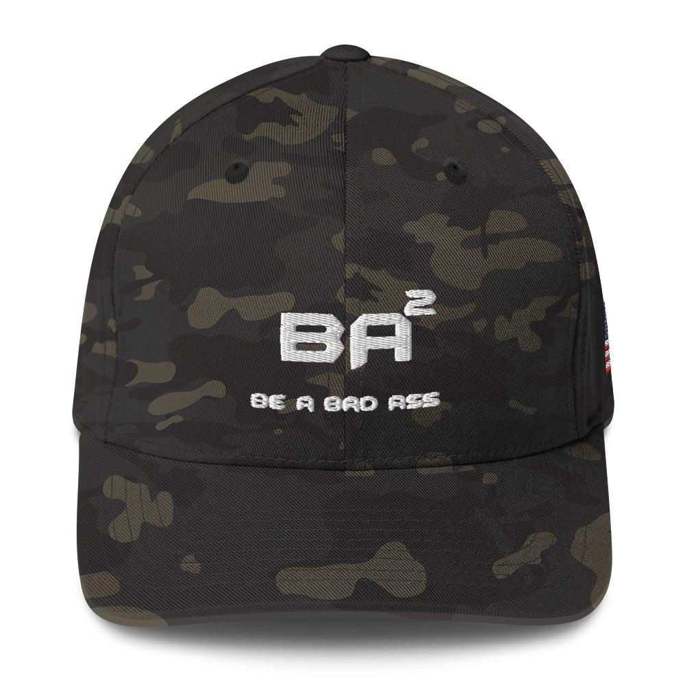 closed back structured cap multicam black front - basquaredfitness