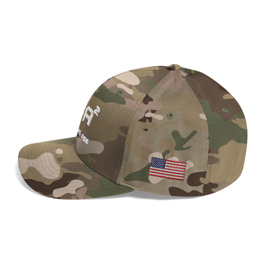 closed back structured cap multicam green left - basquaredfitness