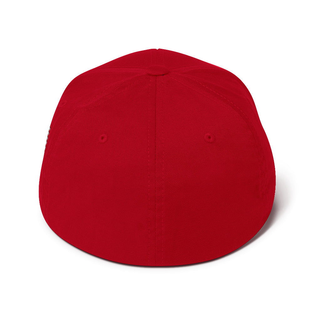 closed back structured cap red back - basquaredfitness