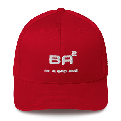 closed back structured cap red front - basquaredfitness