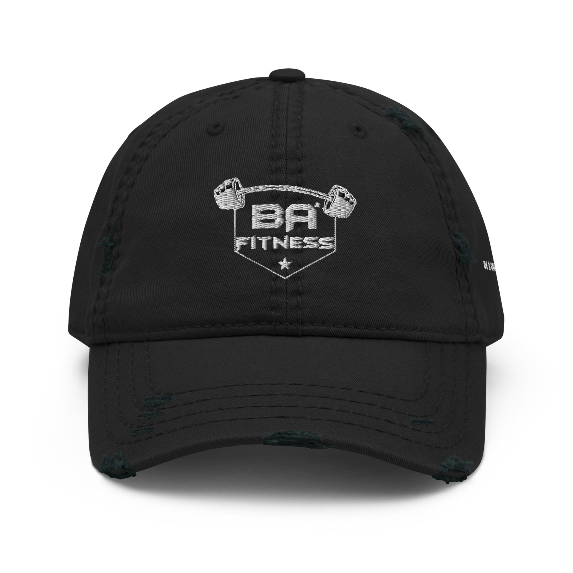 Distressed hat black front - basquaredfitness