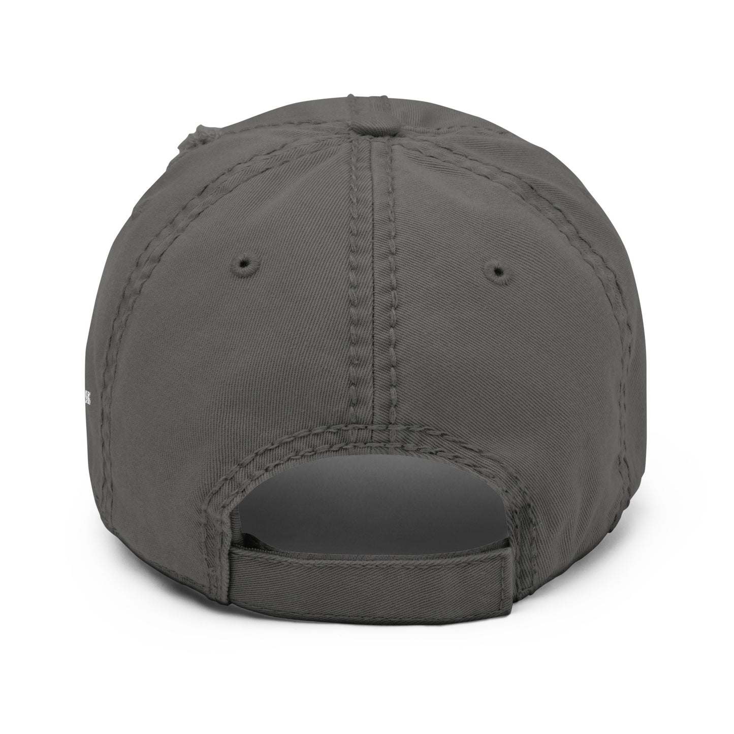 Distressed hat charcoal grey back - basquaredfitness