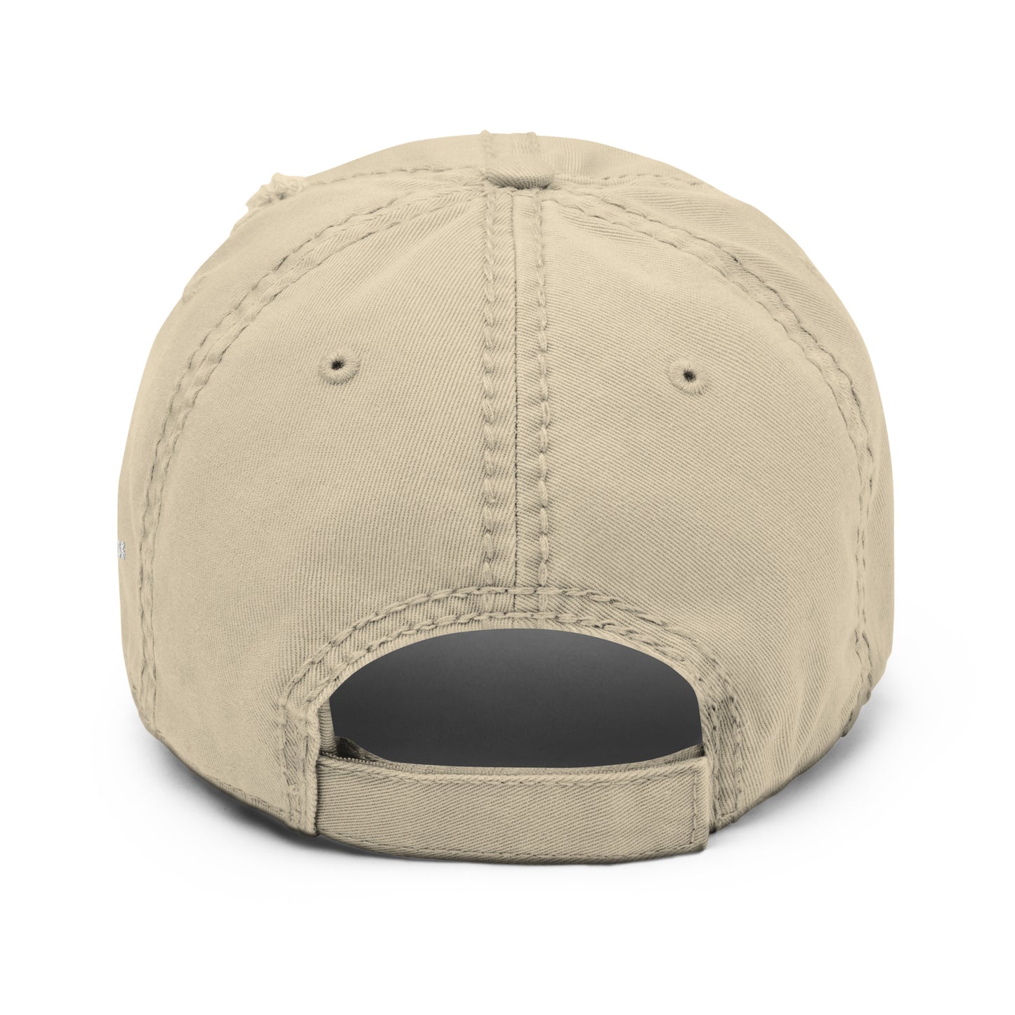 Distressed hat khaki back - basquaredfitness